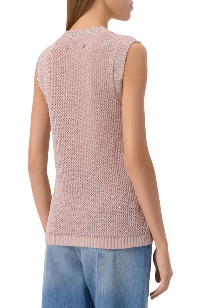 Топ с отделкой пайетками GOLDEN GOOSE DELUXE BRAND, арт. GWP01922.P001691,  фото 4