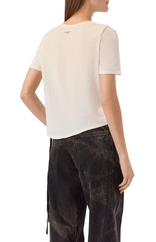 Хлопковая футболка Ann Demeulemeester B0013923/FA740 Белый  B0013923/FA740 Фото 4