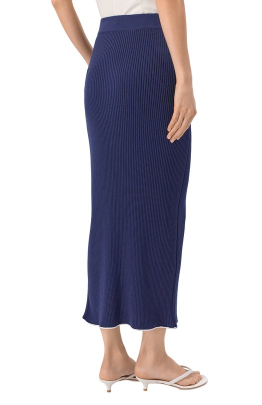 Шерстяная юбка Kiton D61708 Синий  D61708 Фото 4