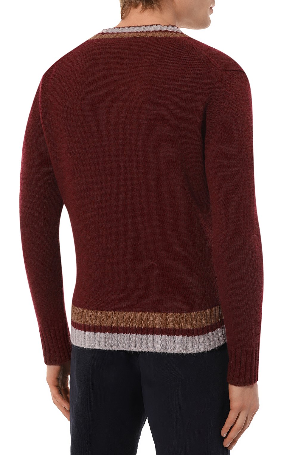 Шерстяной пуловер L.B.M. 1911 бордового цвета по цене 38300 руб., арт. 6359/49592, фото 4 Шерстяной пуловер L.B.M. 1911, арт. 6359/49592, фото 4