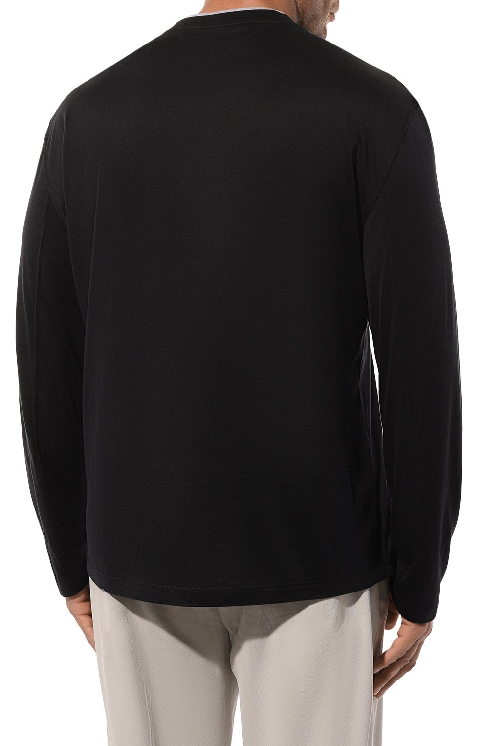 Лонгслив из шелка и хлопка BRUNELLO CUCINELLI, арт. MH8367433W, фото 4
