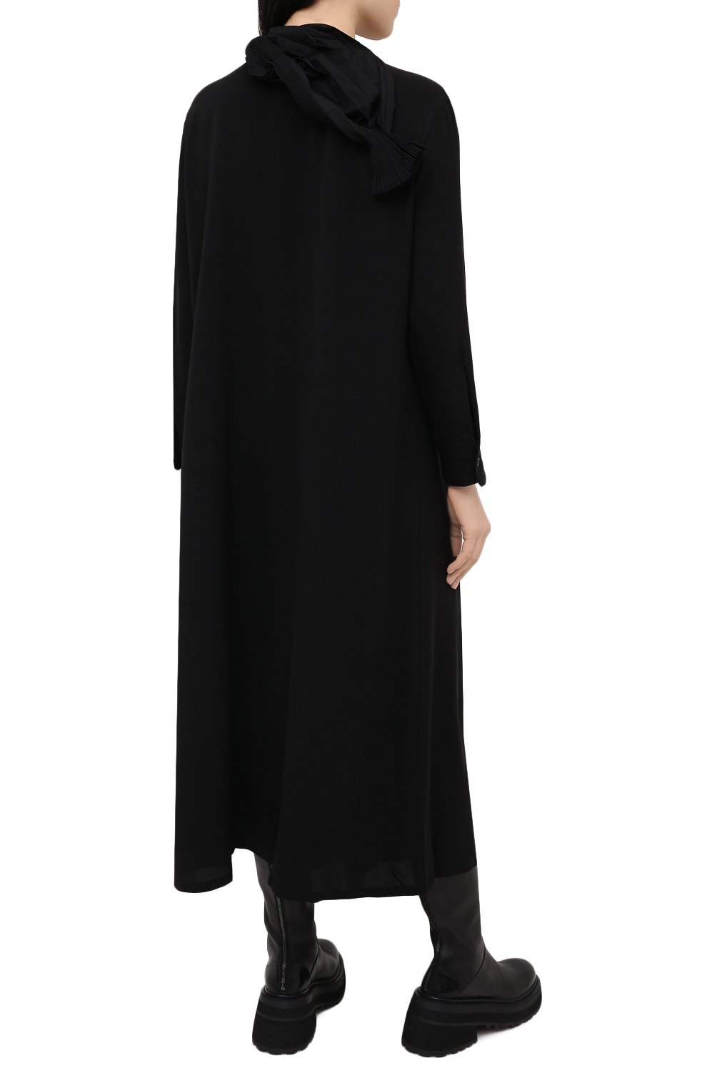 Шелковое пальто YOHJI YAMAMOTO, арт. FR-D04-800, фото 4