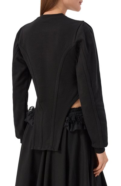 Хлопковый топ ANN DEMEULEMEESTER черного цвета по цене 113000 руб., арт. B0014526/FA799, фото 4 Хлопковый топ ANN DEMEULEMEESTER, арт. B0014526/FA799, фото 4