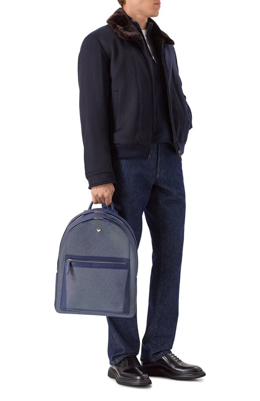 Рюкзак Rubeus Milano BACKPACK BAG MICHELANGEL0/CALFSKIN GRAN PRIX+CANVA Синий  BACKPACK BAG MICHELANGEL0/CALFSKIN GRAN PRIX+CANVA Фото 7
