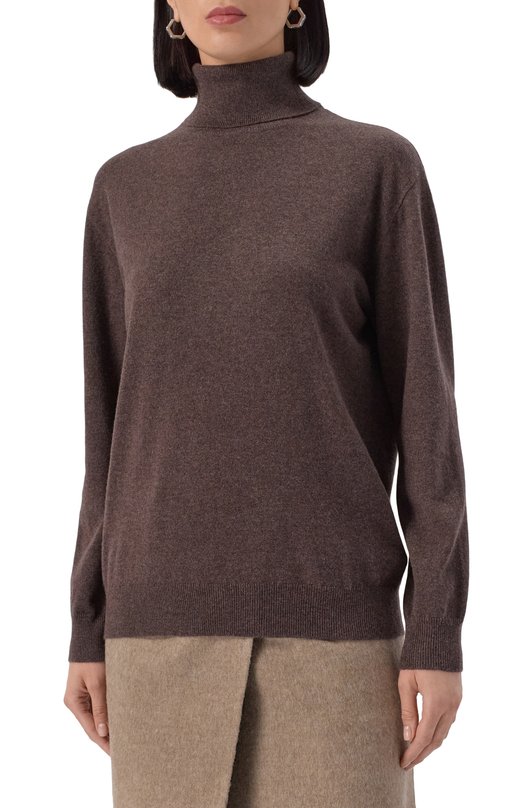 Кашемировая водолазка Brunello Cucinelli M12150103P Коричневый  M12150103P Фото 3