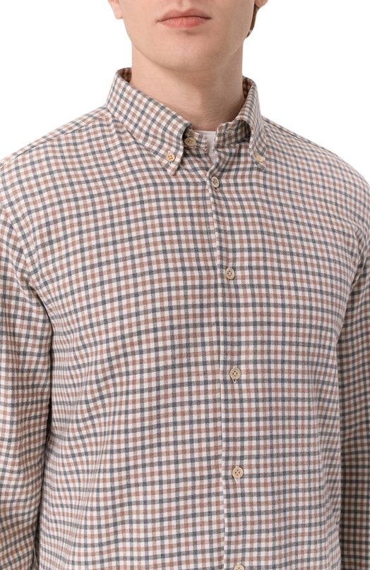 Хлопковая рубашка Boglioli 620/FB5854 Бежевый  620/FB5854 Фото 5