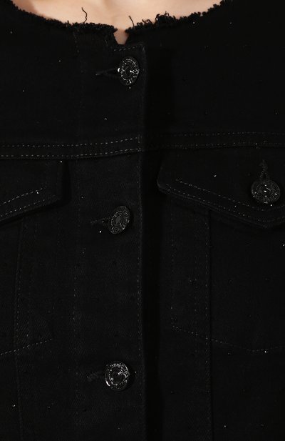 Джинсовая куртка 7 FOR ALL MANKIND черного цвета по цене 35100 руб., арт. JSWNA49CFM, фото 5 Джинсовая куртка 7 FOR ALL MANKIND, арт. JSWNA49CFM, фото 5