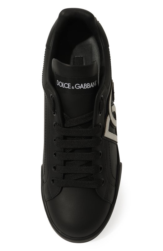 Кожаные кеды Portofino Dolce & Gabbana CK1545/AC330 Чёрный  CK1545/AC330 Фото 6