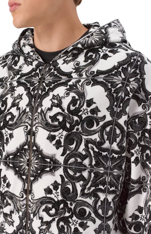 Хлопковая толстовка Dolce & Gabbana G9AYCT/G7PGR Чёрно-белый  G9AYCT/G7PGR Фото 5