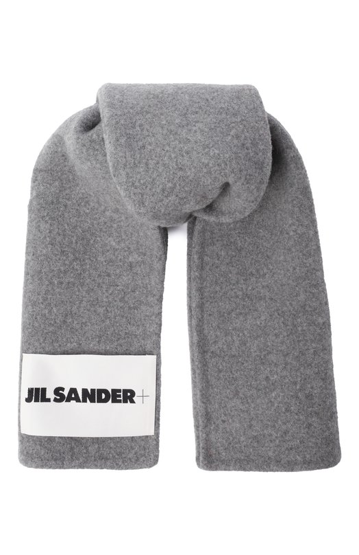 Шерстяной шарф Jil Sander J47TE0116/J40020 Серый J47TE0116/J40020