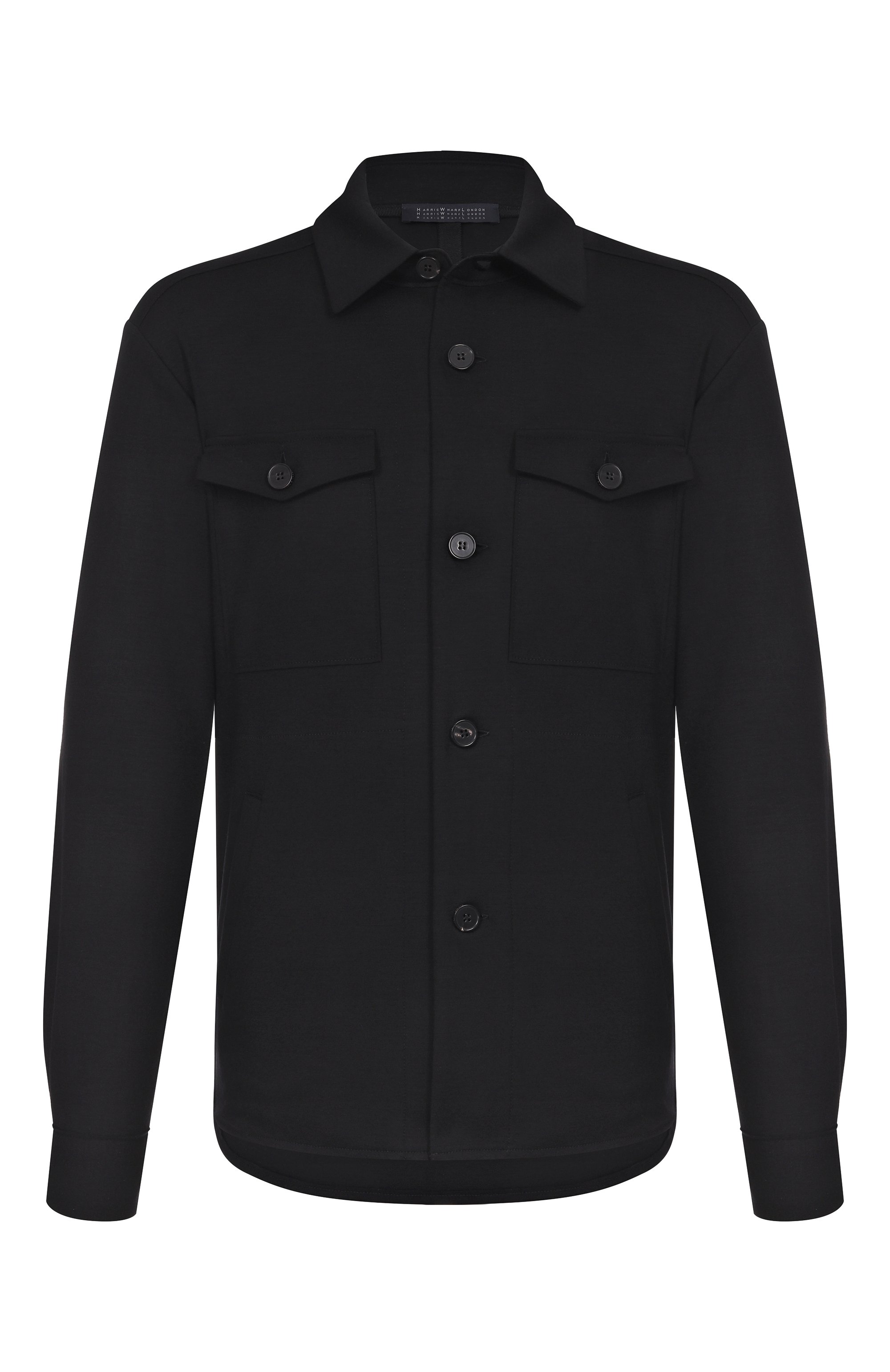 Шерстяная куртка-рубашка HARRIS WHARF LONDON черного цвета по цене 76750 руб., арт. C9320MYM, фото 1 Шерстяная куртка-рубашка HARRIS WHARF LONDON, арт. C9320MYM, фото 1