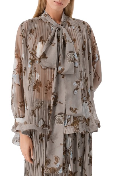 Блузка P.A.R.O.S.H. серого цвета по цене 111000 руб., арт. P0F-D381251, фото 3 Блузка P.A.R.O.S.H., арт. P0F-D381251, фото 3