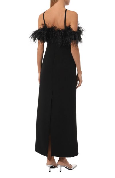 Платье с отделкой перьями P.A.R.O.S.H. черного цвета по цене 91900 руб., арт. PIC0-D725253P, фото 4 Платье с отделкой перьями P.A.R.O.S.H., арт. PIC0-D725253P, фото 4