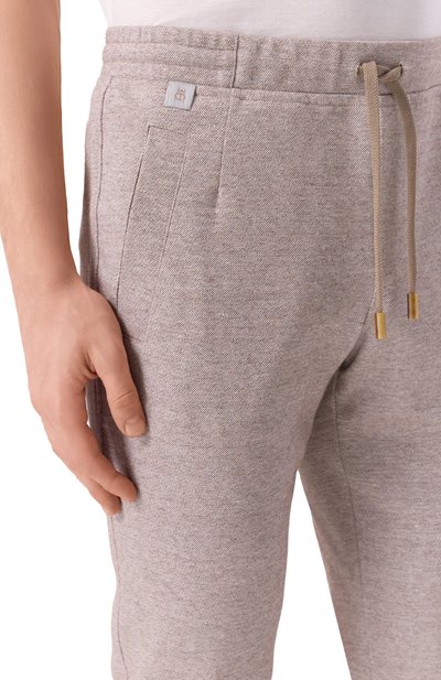 Брюки изо льна и хлопка CAPOBIANCO, арт. 18M735.LUR0., фото 5