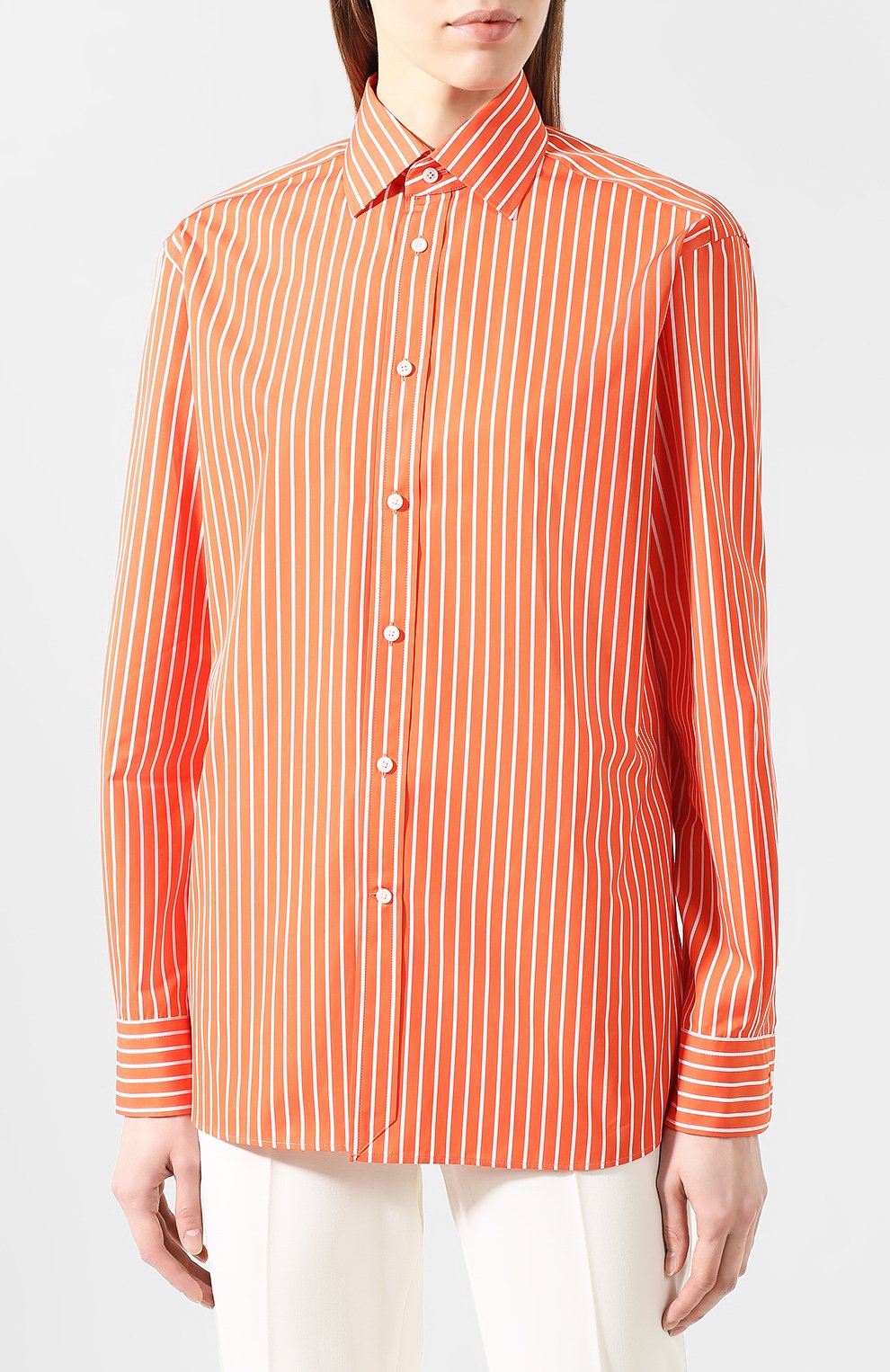 Хлопковая блузка RALPH LAUREN оранжевого цвета по цене 79950 руб., арт. 290794255, фото 3 Хлопковая блузка RALPH LAUREN, арт. 290794255, фото 3