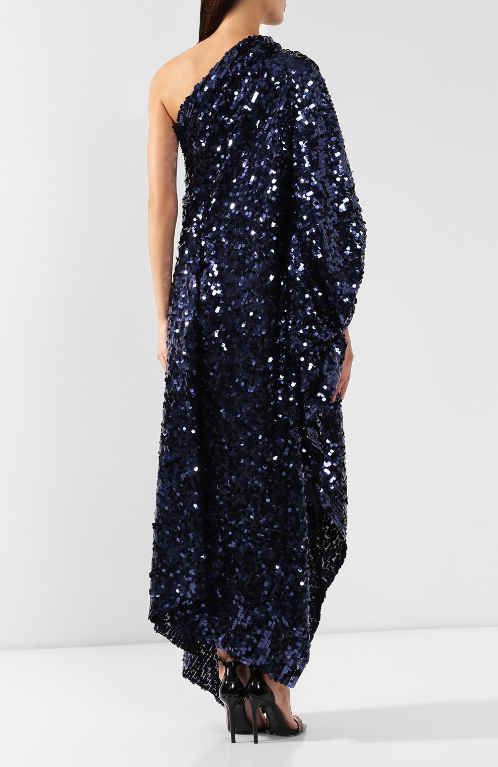 Платье с пайетками ROLAND MOURET синего цвета по цене 261500 руб., арт. PW19/S0555/F0242, фото 4 Платье с пайетками ROLAND MOURET, арт. PW19/S0555/F0242, фото 4