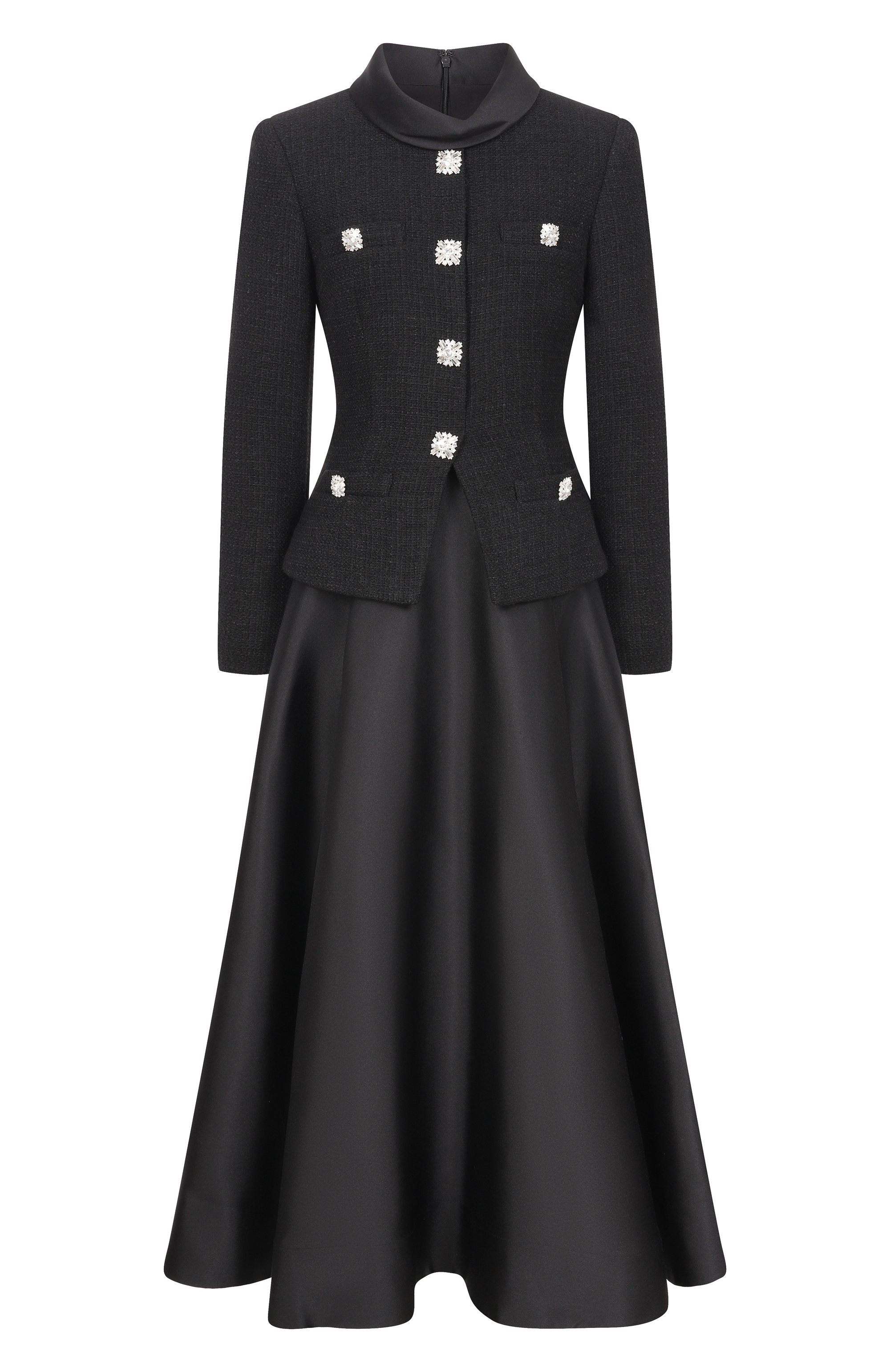 Комбинированное платье SELF-PORTRAIT, арт. RS26161MAB, фото 1