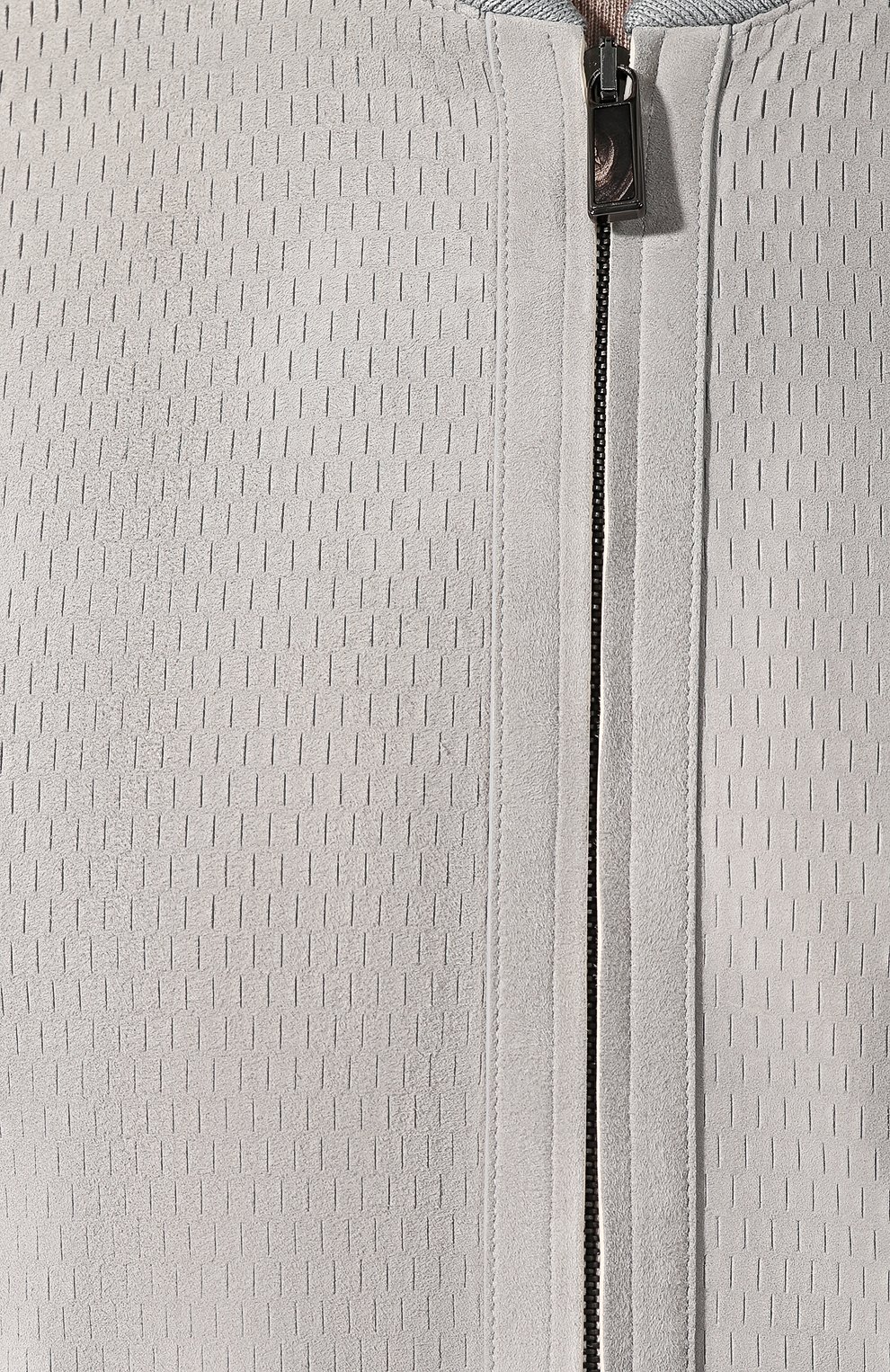 Кожаный бомбер ZEGNA светло-серого цвета по цене 468500 руб., арт. USPGL/S179, фото 5 Кожаный бомбер ZEGNA, арт. USPGL/S179, фото 5