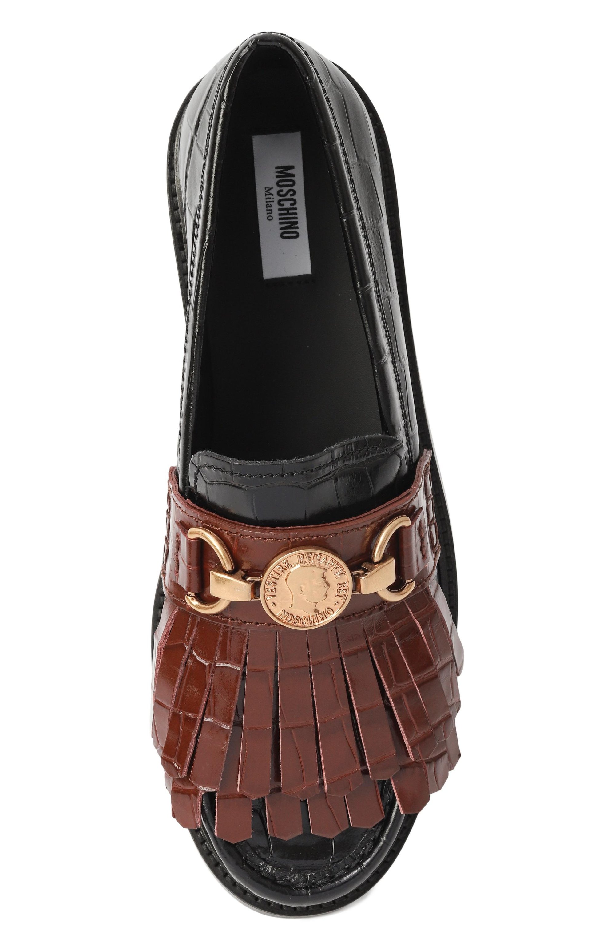 Кожаные лоферы MOSCHINO, арт. MA10262C1N/MN1, фото 6