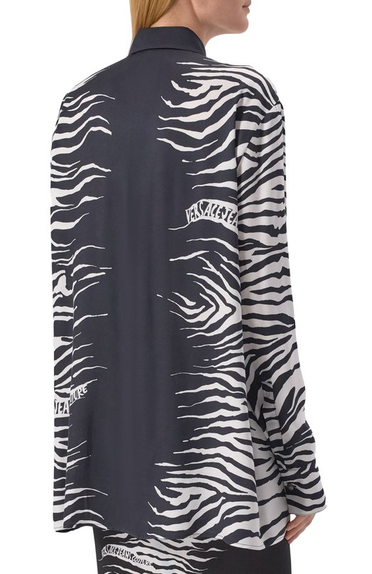 Блузка из вискозы Versace Jeans Couture 78HAL2P2/NS635 Чёрно-белый  78HAL2P2/NS635 Фото 4
