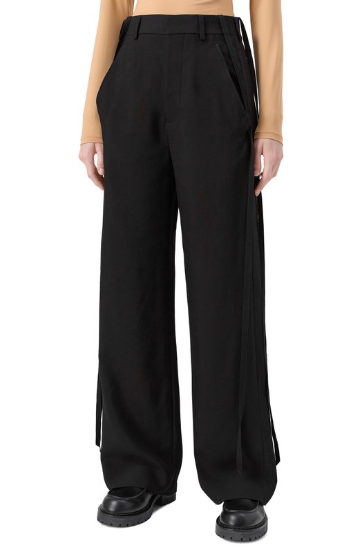 Брюки из вискозы Ann Demeulemeester B0010192/FA558 Чёрный  B0010192/FA558 Фото 3