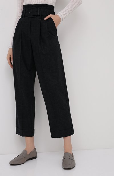 Шерстяные брюки BRUNELLO CUCINELLI темно-серого цвета по цене 153500 руб., арт. MP160P7382, фото 3 Шерстяные брюки BRUNELLO CUCINELLI, арт. MP160P7382, фото 3