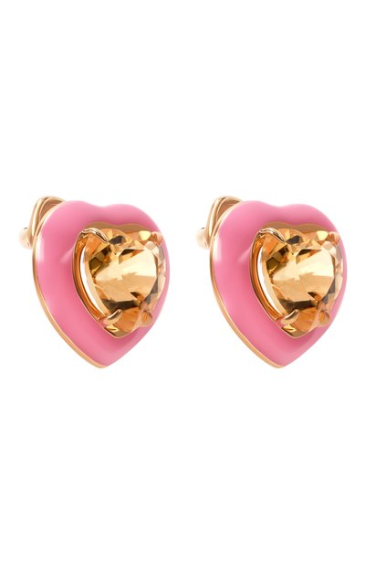 Серьги courage с цитринами MOONKA розового цвета по цене 16900 руб., арт. crg-er-ctr, фото 3 Серьги courage с цитринами MOONKA, арт. crg-er-ctr, фото 3
