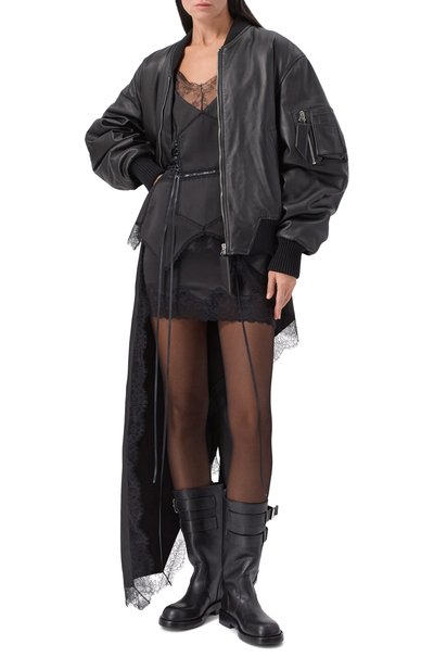 Атласная юбка DANIIL ANTSIFEROV черного цвета по цене 35000 руб., арт. DA_1905, фото 2 Атласная юбка DANIIL ANTSIFEROV, арт. DA_1905, фото 2