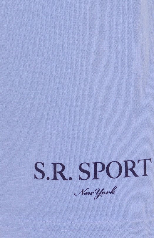 Хлопковые шорты Sporty and Rich SH039612304BL59 Голубой  SH039612304BL59 Фото 6