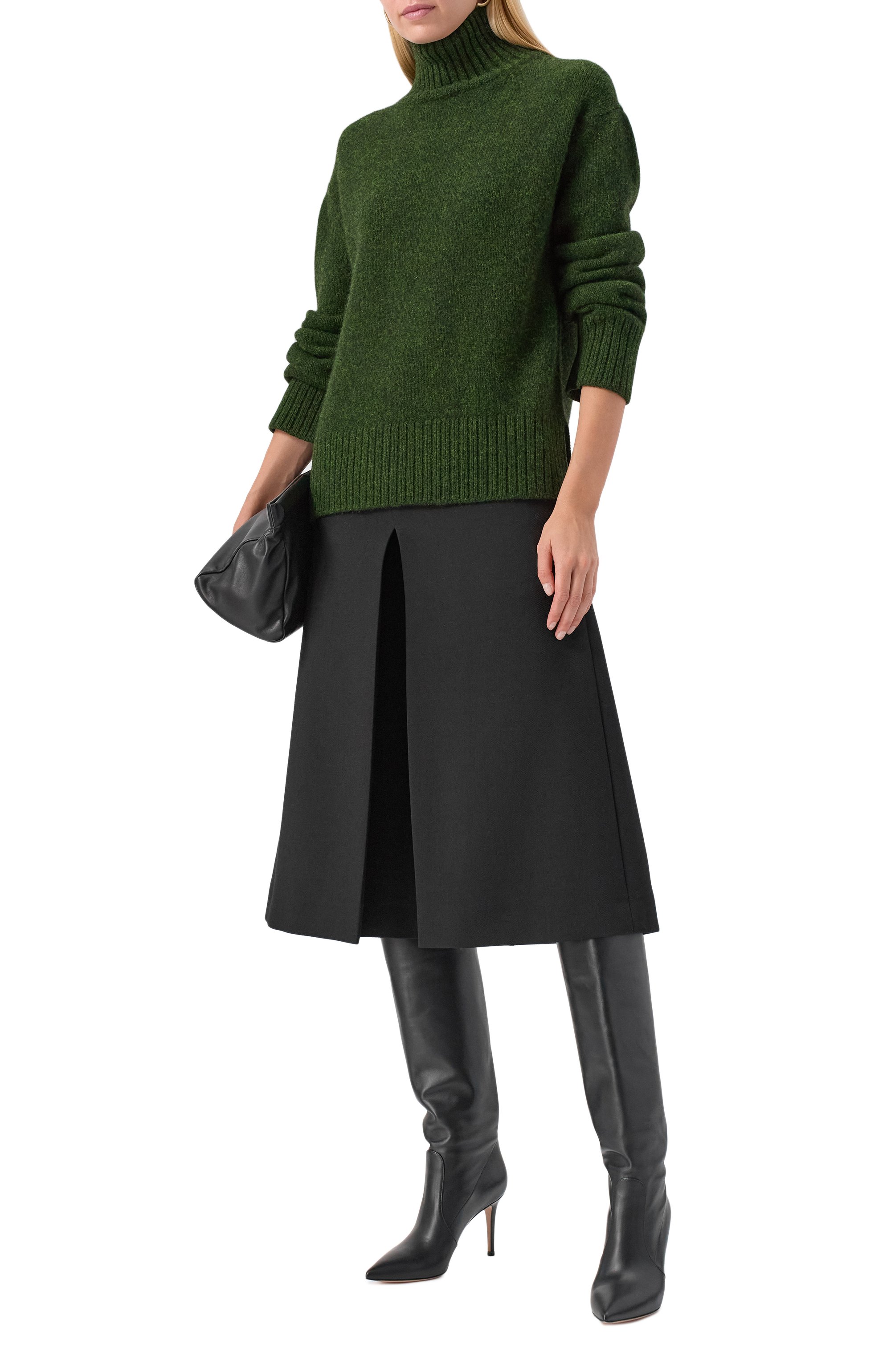 Кашемировый свитер MVST темно-зеленого цвета по цене 155500 руб., арт. MKNSW038/ME24082, фото 2 Кашемировый свитер MVST, арт. MKNSW038/ME24082, фото 2