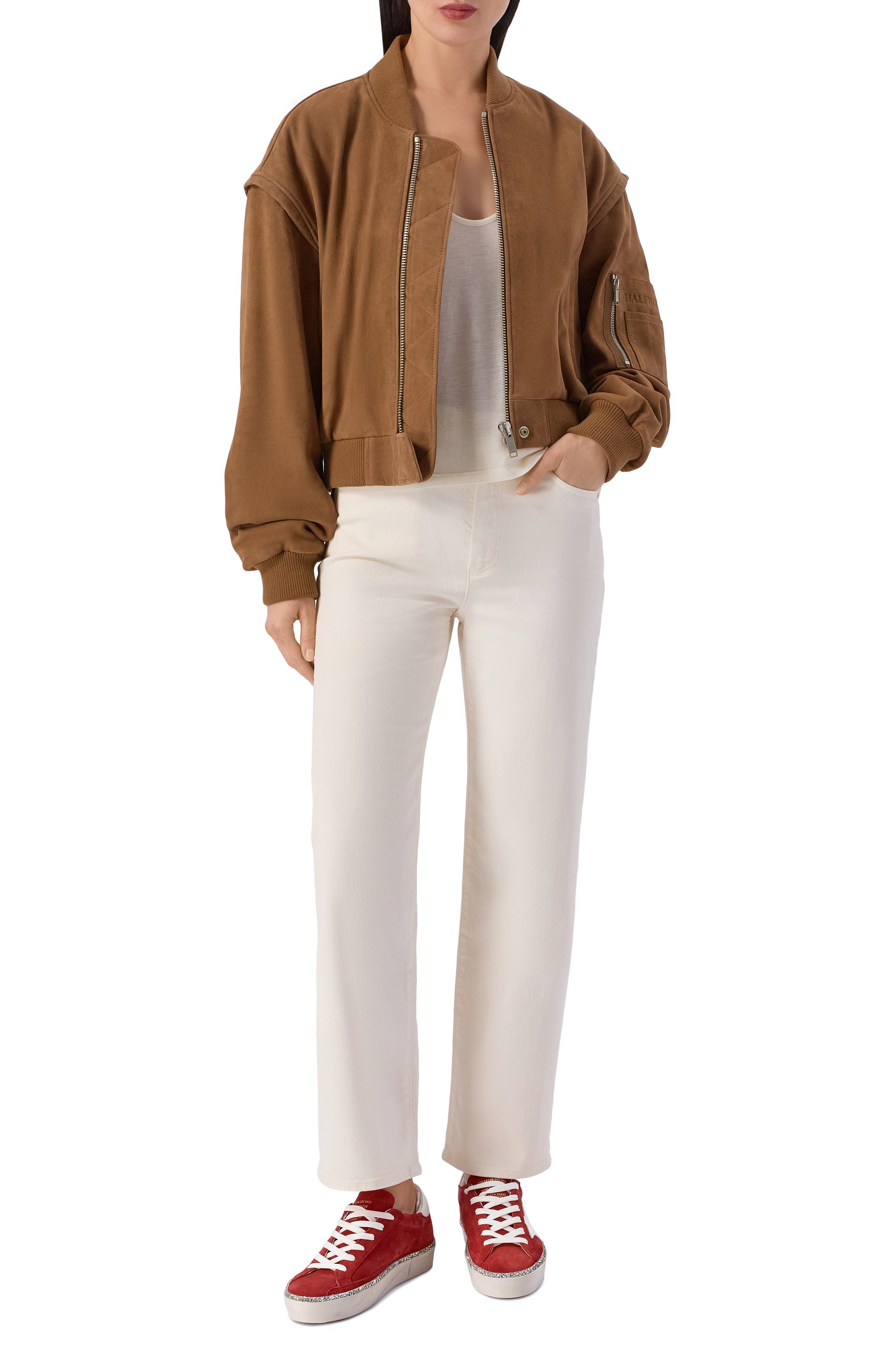 Замшевые кеды hi star GOLDEN GOOSE DELUXE BRAND красного цвета по цене 74600 руб., арт. GWF00118.F008682, фото 3 Замшевые кеды hi star GOLDEN GOOSE DELUXE BRAND, арт. GWF00118.F008682, фото 3
