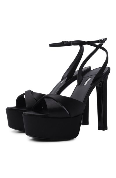 Женские атласные босоножки odette 140 LE SILLA, арт. 9395G100RCPPSAT