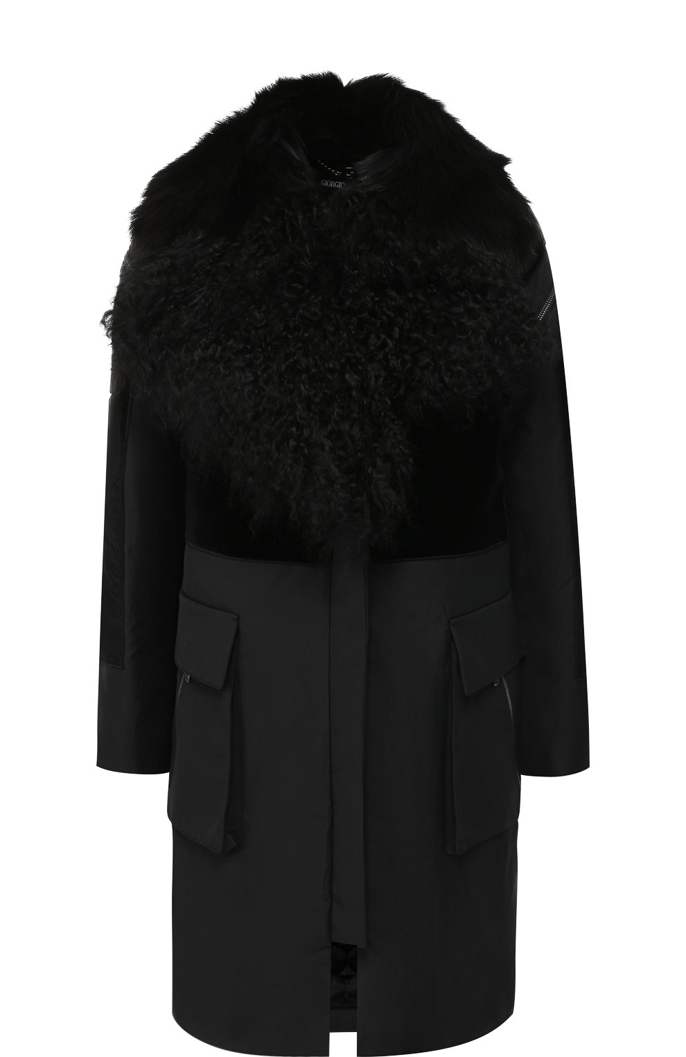 Пальто с меховым воротником GIORGIO ARMANI, арт. 8WH0L01E/T00HD, фото 1