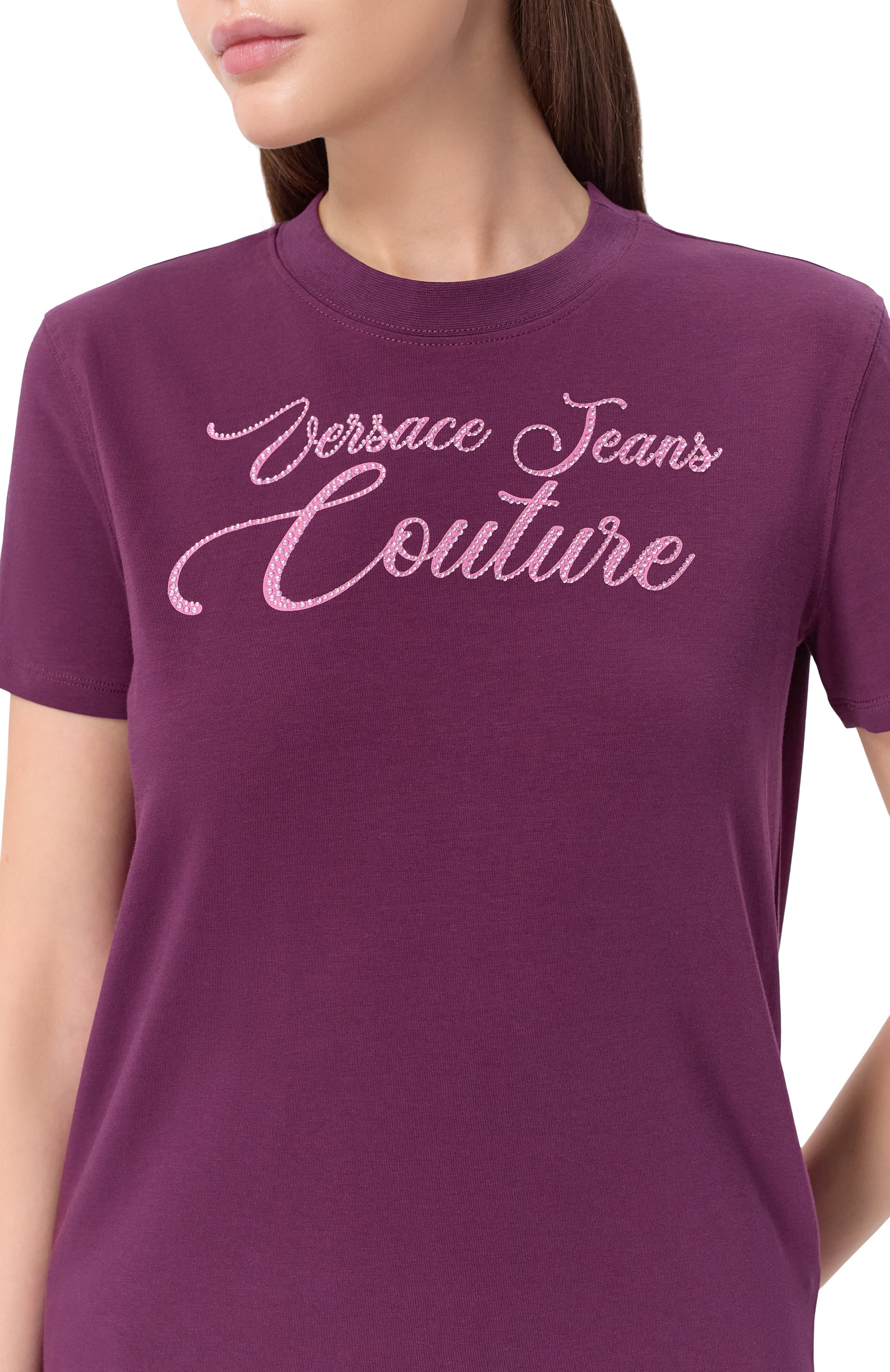 Хлопковая футболка VERSACE JEANS COUTURE, арт. 79HAHT05/CJ03T, фото 5