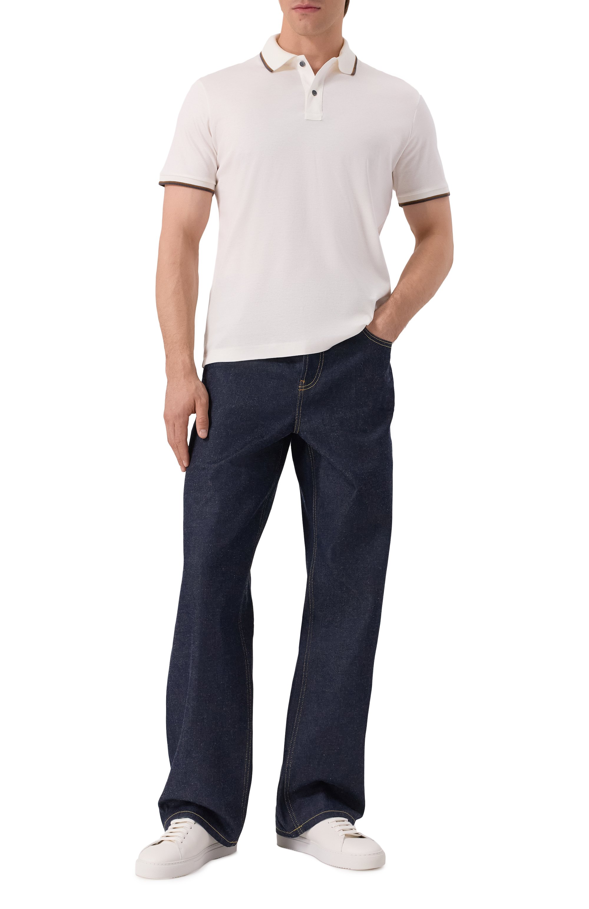 Поло из хлопка и лиоцелла PAUL&SHARK, арт. 15311711, фото 2