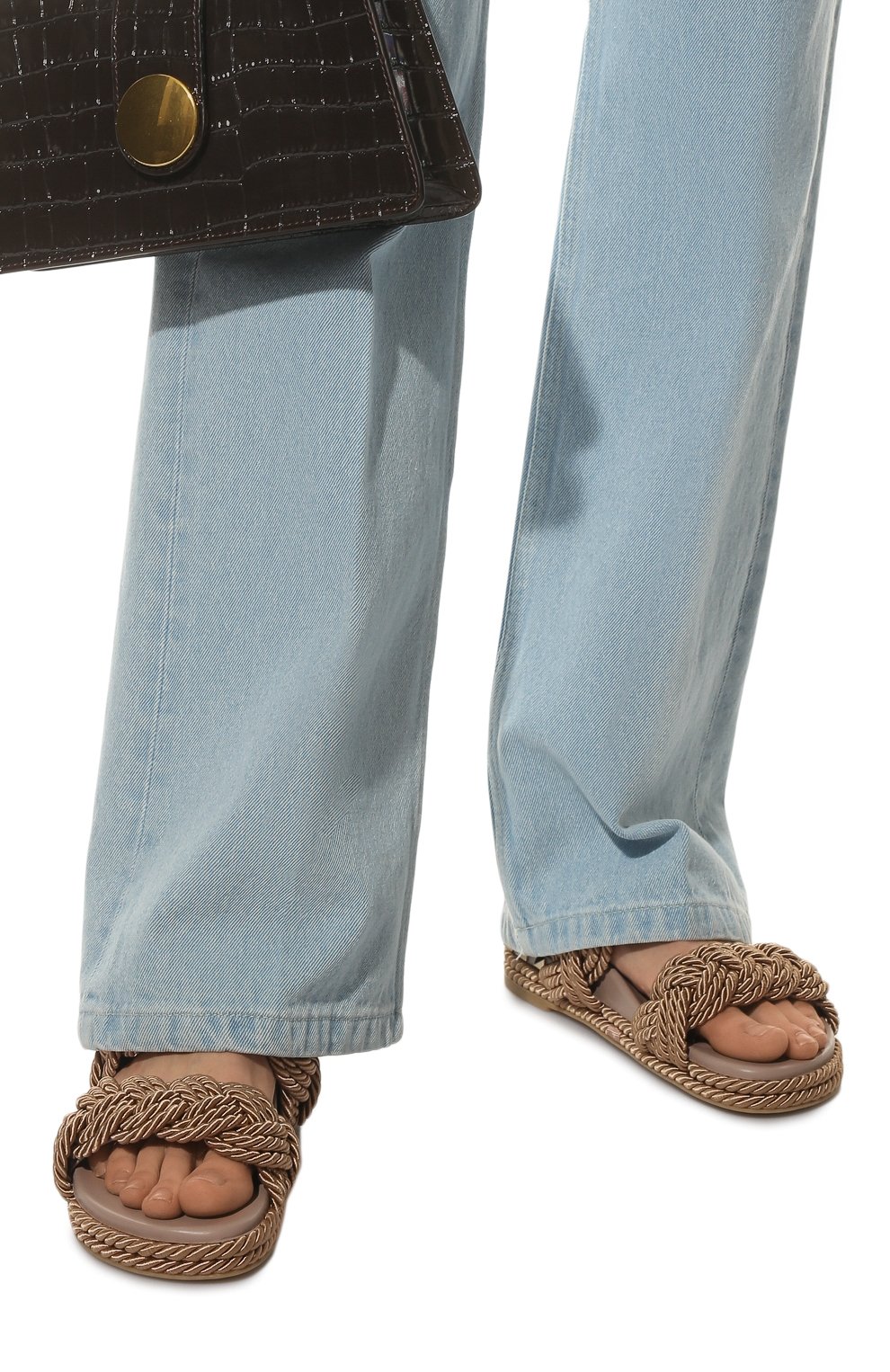 Текстильные шлепанцы rockstud torchon VALENTINO, арт. XW2S0DN1/BAE, фото 3