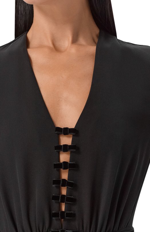 Шелковое платье Valentino 7B3VADU0/1MM Чёрный  7B3VADU0/1MM Фото 4