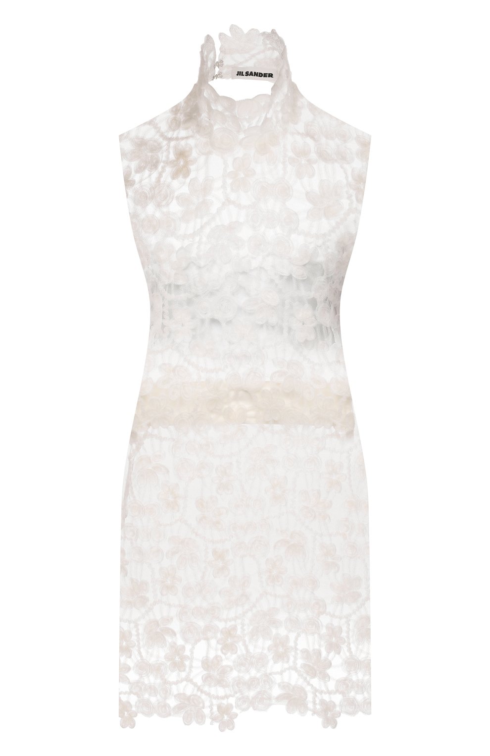 Топ JIL SANDER белого цвета по цене 79950 руб., арт. JSWS708305-WS447008A, фото 1 Топ JIL SANDER, арт. JSWS708305-WS447008A, фото 1