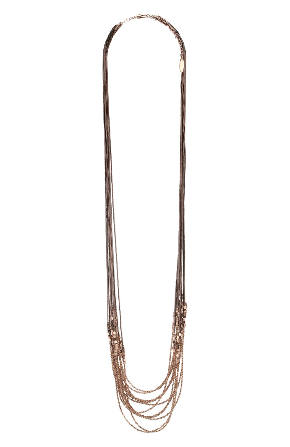 Колье BRUNELLO CUCINELLI коричневого цвета по цене 320500 руб., арт. MC0W9LB05/M, фото 1 Колье BRUNELLO CUCINELLI, арт. MC0W9LB05/M, фото 1