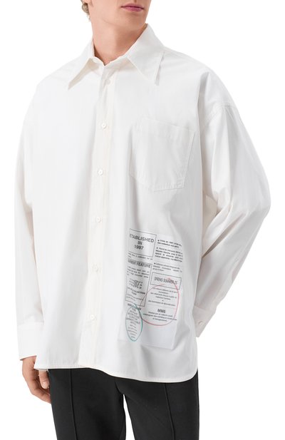 Хлопковая рубашка MM6, арт. SH0DT0027/M35152, фото 3