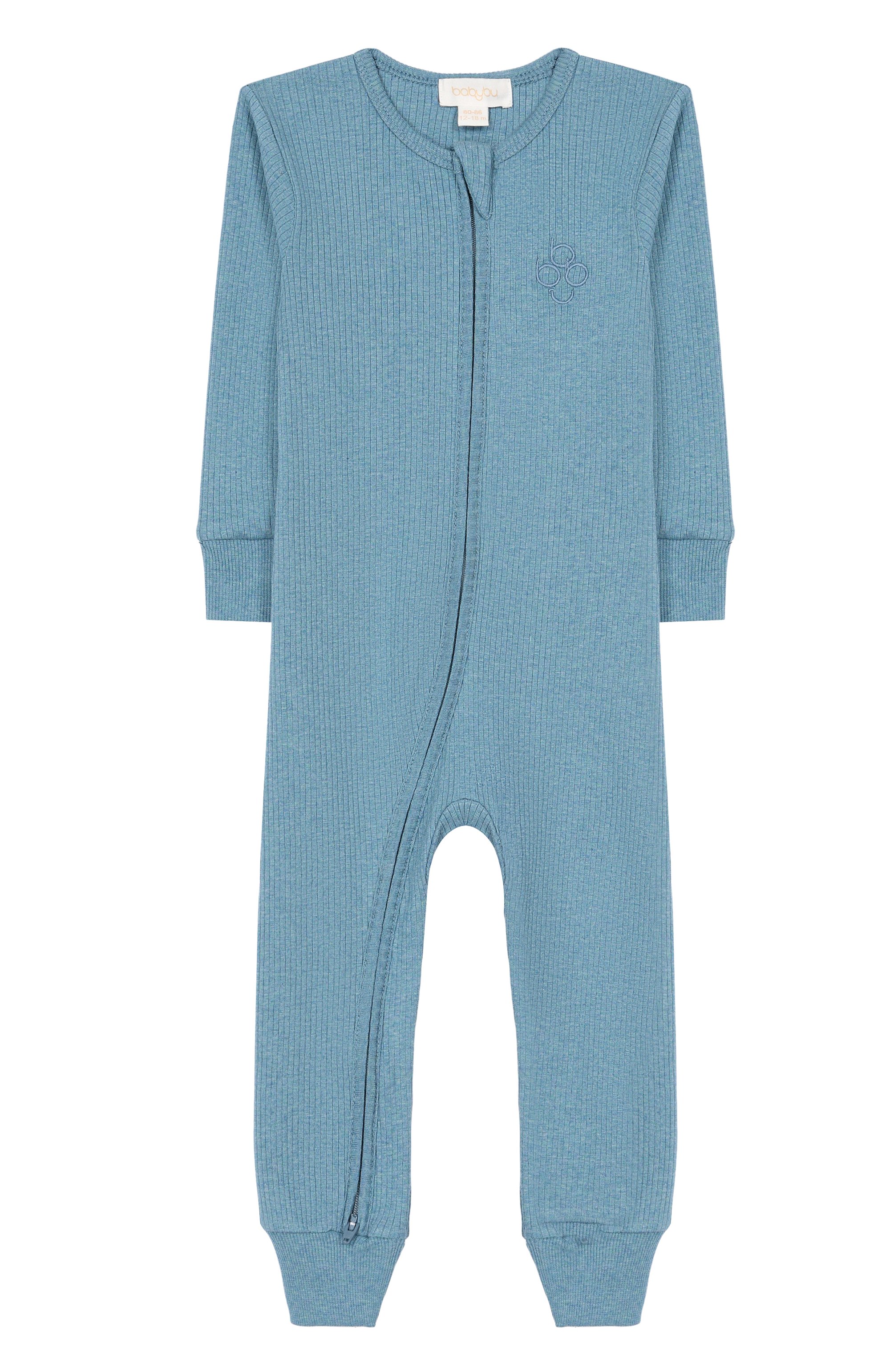 Хлопковый комбинезон BABYBU голубого цвета по цене 4050 руб., арт. PN3100NS, фото 1 Хлопковый комбинезон BABYBU, арт. PN3100NS, фото 1