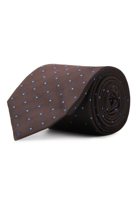 Шелковый галстук Corneliani 26U302-2620309 Коричневый 26U302-2620309