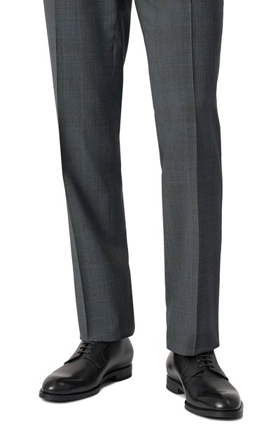 Кожаные дерби ZEGNA темно-синего цвета по цене 112500 руб., арт. A6049Z/LHCGP, фото 3 Кожаные дерби ZEGNA, арт. A6049Z/LHCGP, фото 3