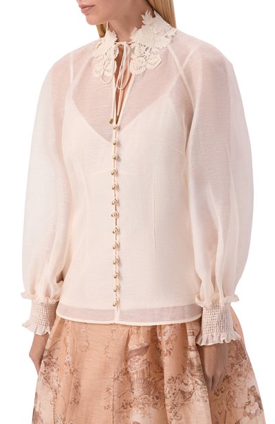 Блузка изо льна и шелка ZIMMERMANN, арт. 7121TC261, фото 3