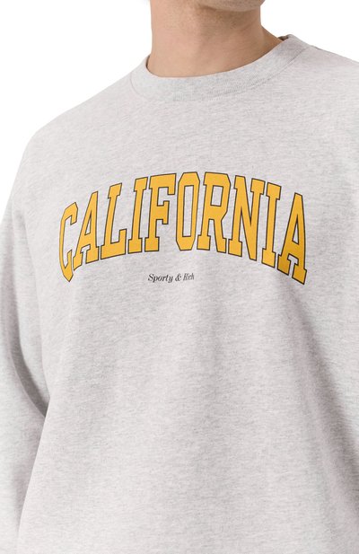 Хлопковый свитшот SPORTY AND RICH, арт. ST071508501GY03, фото 5