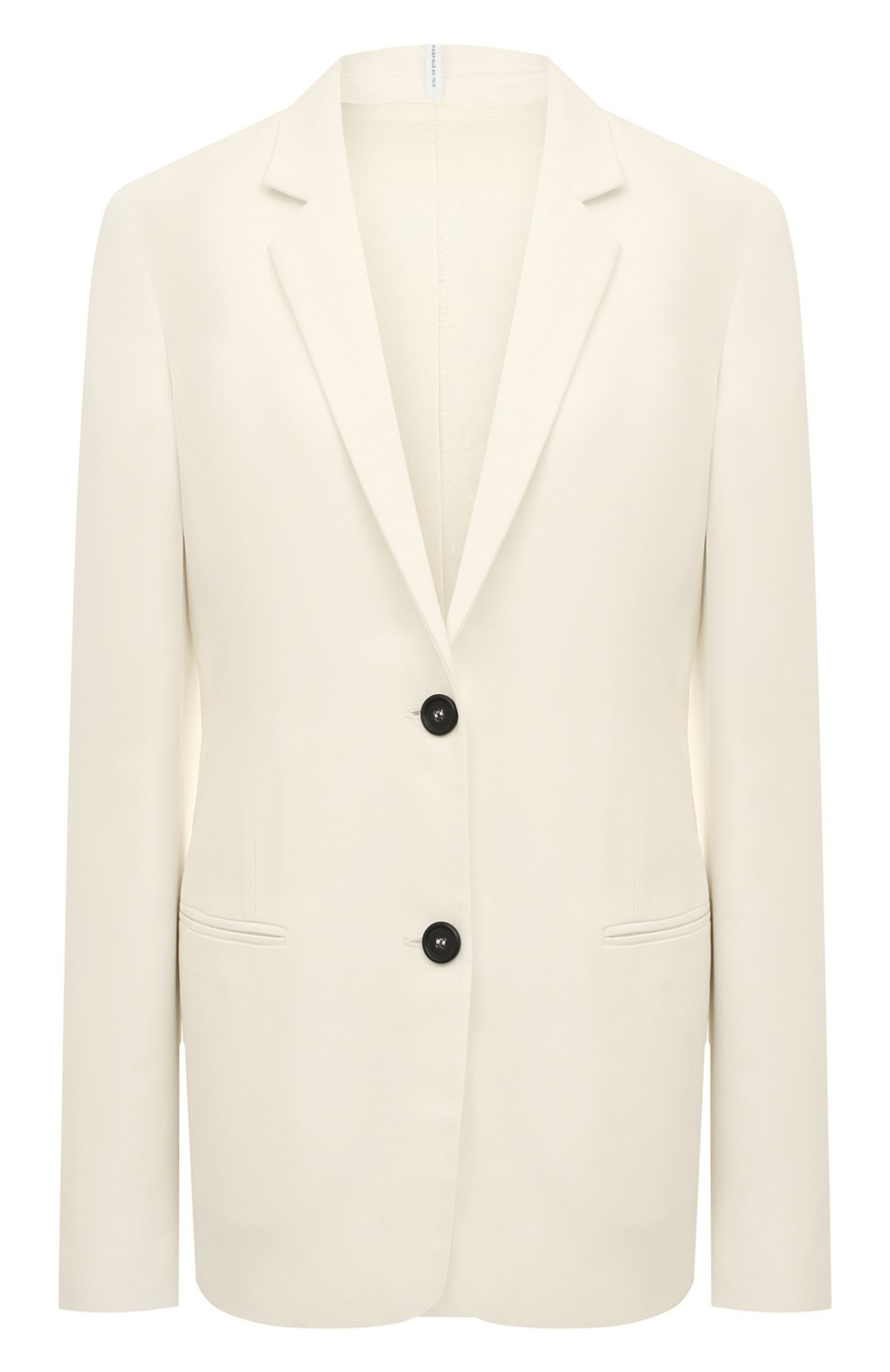 Жакет из вискозы HELMUT LANG кремового цвета по цене 105500 руб., арт. J09HW101, фото 1 Жакет из вискозы HELMUT LANG, арт. J09HW101, фото 1