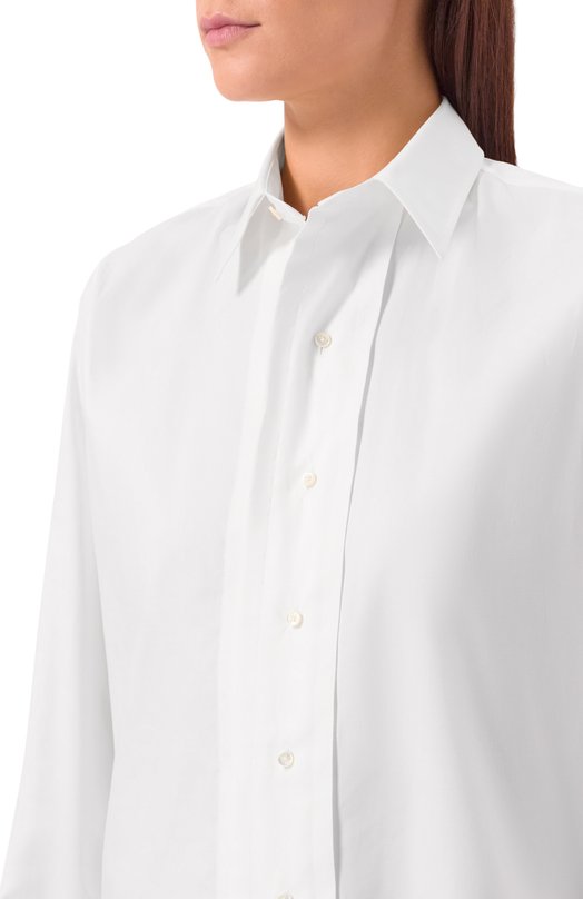 Хлопковая рубашка Maison Margiela S29DT0006/M35308 Белый  S29DT0006/M35308 Фото 5