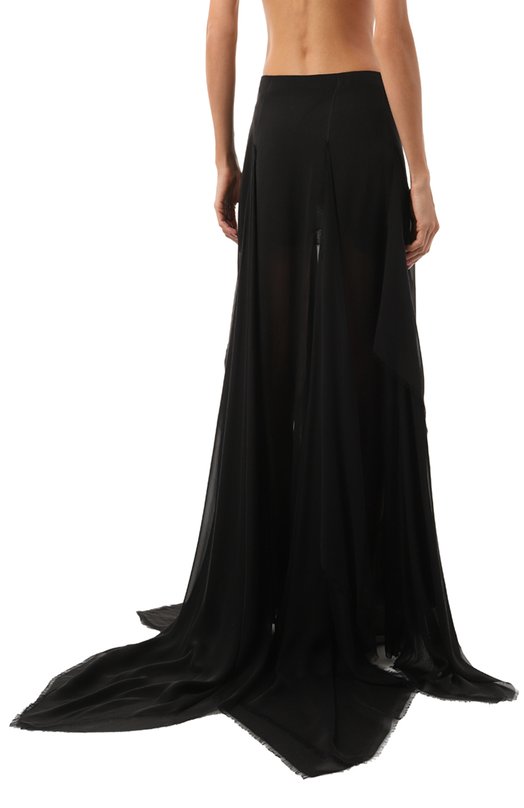 Шелковая юбка Ann Demeulemeester 2402-W-SK08-FA239-099 Чёрный  2402-W-SK08-FA239-099 Фото 4
