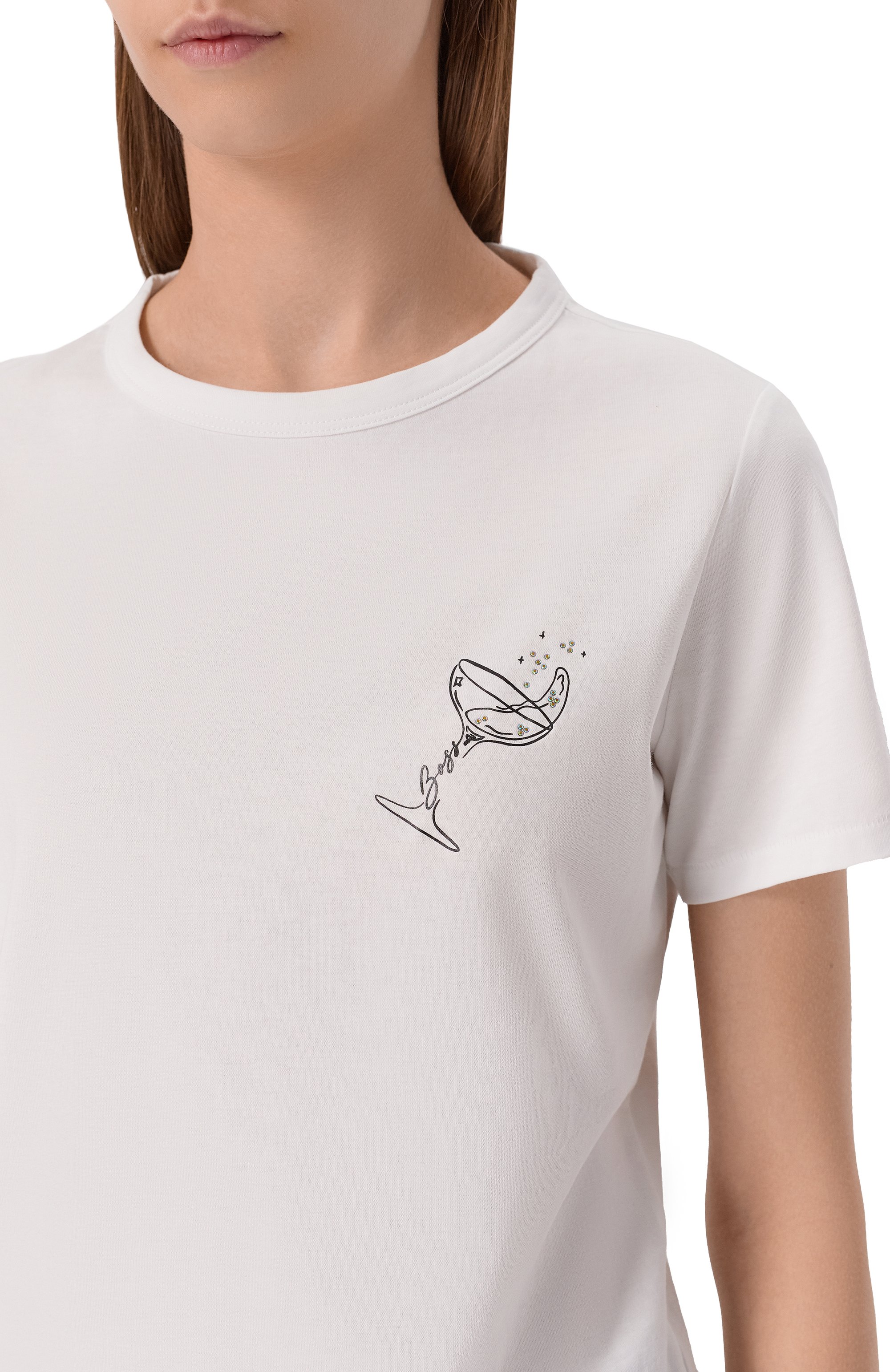 Хлопковая футболка BOSS ORANGE, арт. 50549192, фото 5