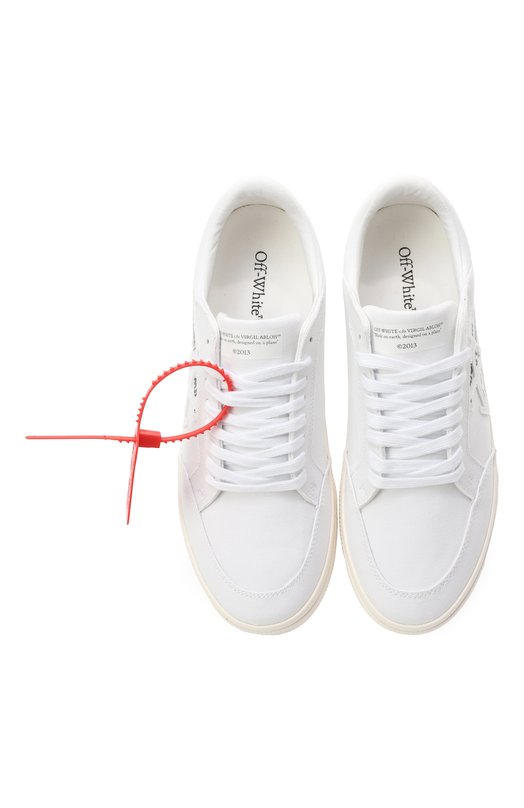 Текстильные кеды New Low Vulcanized Off-White 0MIA293S25FAB002 Белый  0MIA293S25FAB002 Фото 6